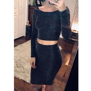 Two Piece Sparkle Skirt & Top